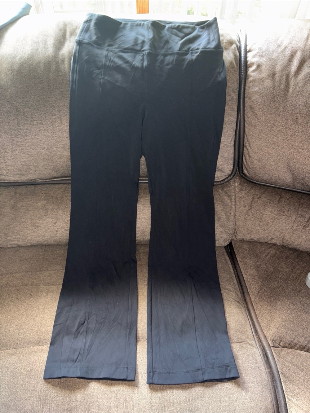Athleta Pants Womens Medium Black Delancey Straight Leg High Rise